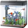 Acuario de vidrio 11L con filtro, bomba de aire y luz LED