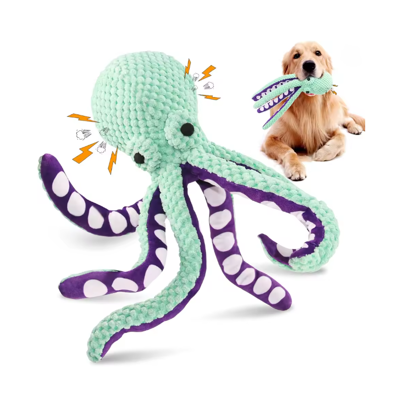 Peluche con sonido en forma de pulpo