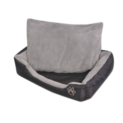 Cama acolchada rectangular para perros