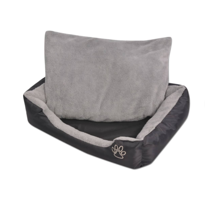 Cama acolchada rectangular para perros