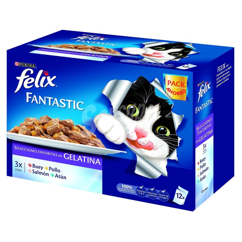 Comida húmeda en gelatina – Pack surtido 12x85 g