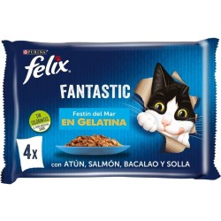 Comida húmeda en gelatina – Festín del mar 4x85 g