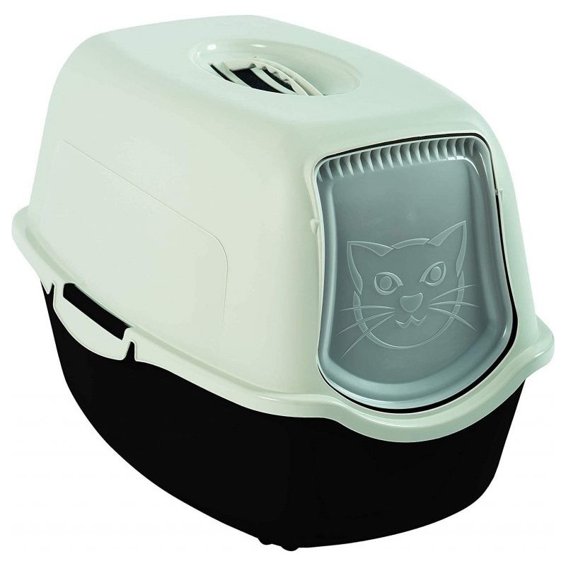 Arenero cerrado para gatos – Con puerta abatible y filtro
